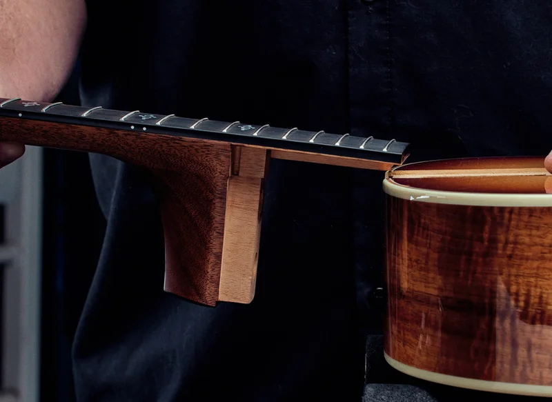 Image of a long-tenon joint on a Taylor Action Control Neck